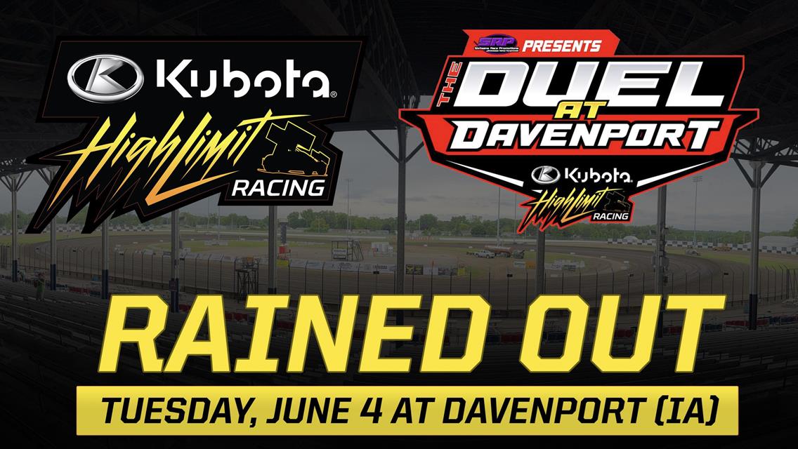 RAINED OUT: Steady Showers Force Cancellation of Tuesday&#39;s Event at Davenport Speedway