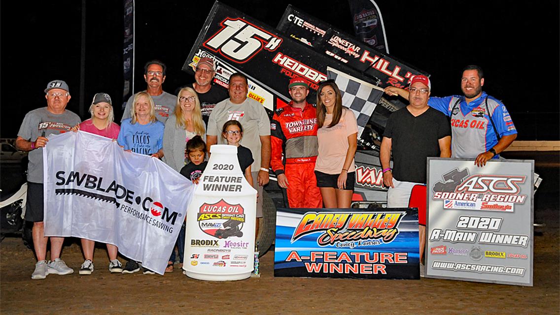 Sam Hafertepe, Jr. Captures Lucas Oil ASCS Victory At Caney Valley Speedway