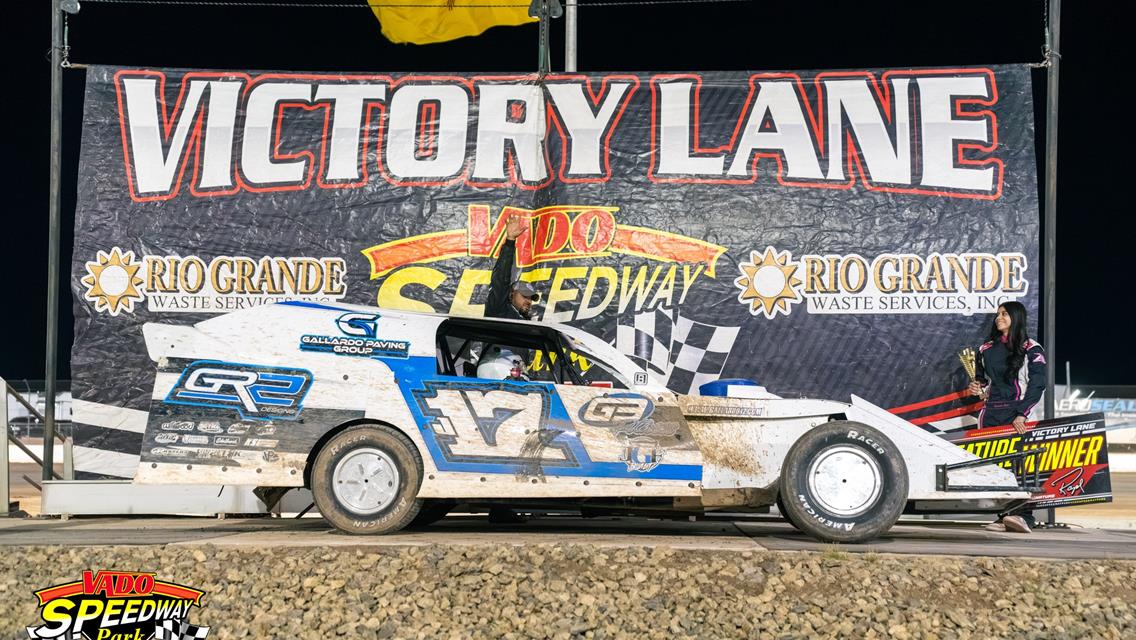 Jake Gallardo races to third victory of 2025 at Vado Speedway Park