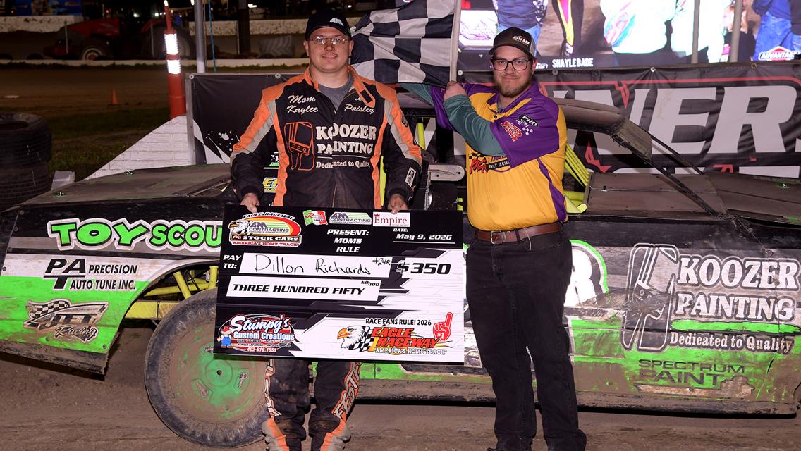 Richards, Thompson, Wayman, Bade and Pella all celebrate big wins at Eagle Raceway on May 9th!