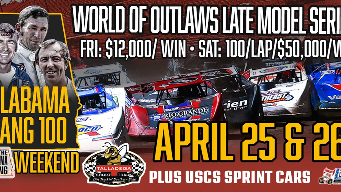 3rd Annual Alabama Gang 100! April 25th and 26th