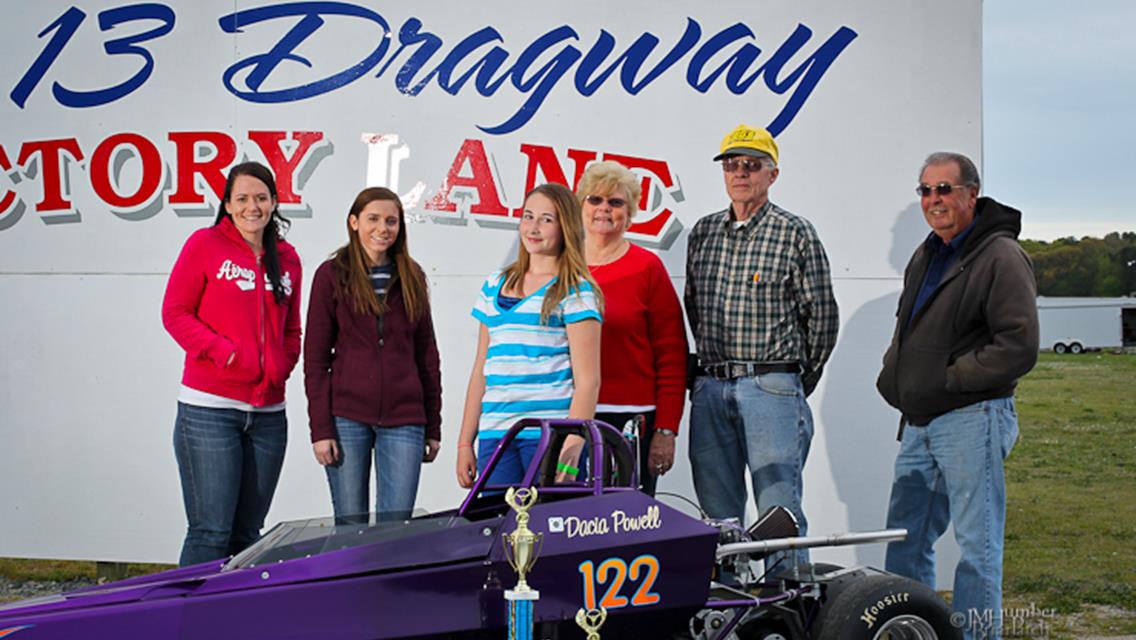 DACIA POWELL CAPTURES JR. DRAGSTER SHOOT OUT SUNDAY AT U.S. 13 DRAGWAY