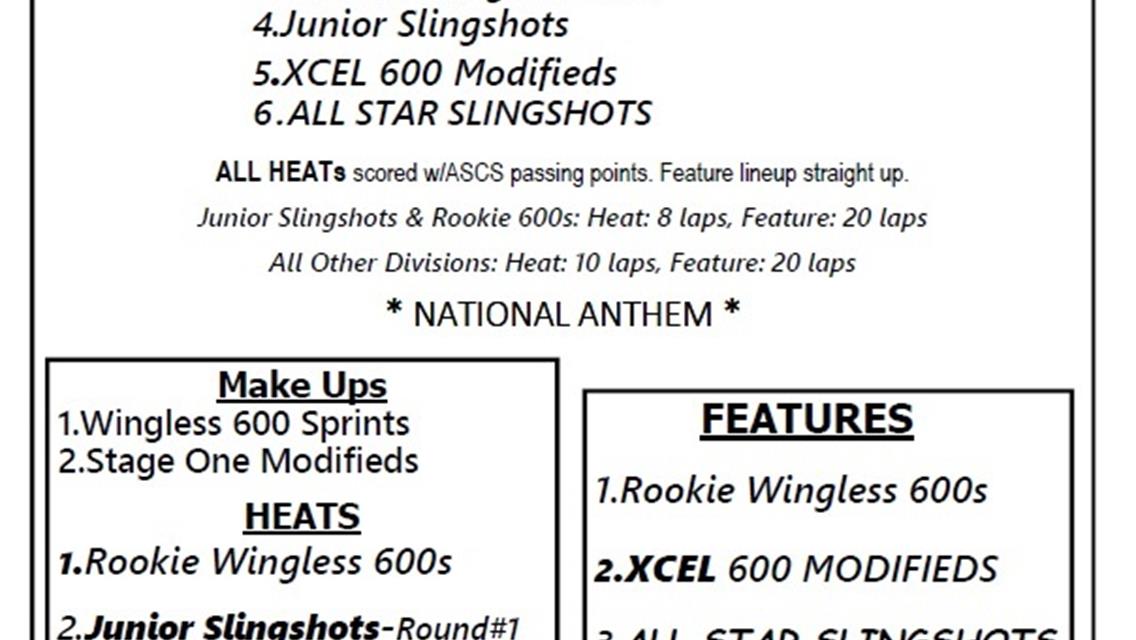 9/2/23 Hamlin Speedway - Rising Star Finale, 600&amp;Stage One MakeUps