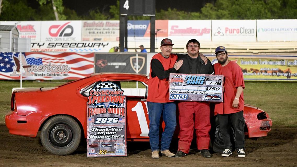 Wiseley, Coleman and Wolford win Mother’s Day weekend features at Creek County Speedway