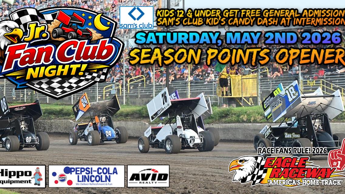 JR FAN CLUB NIGHT/SEASON OPENER presented by Hippo Equipment, Avid Realty &amp; Pepsi -Saturday, May 2nd