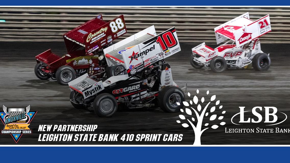 Knoxville Raceway Welcomes Leighton State Bank as New Partner