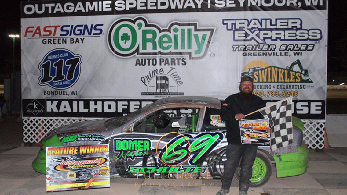 WHITMAN SHADES SCHMIDT, SCORES OUTAGAMIE IMCA MOD GO