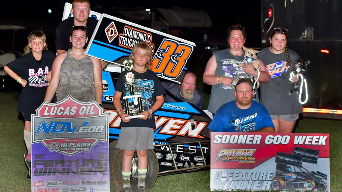 Sooner 600 Finale Wins Go To Frank Flud, Jett Nunley, and Chelby Hinton