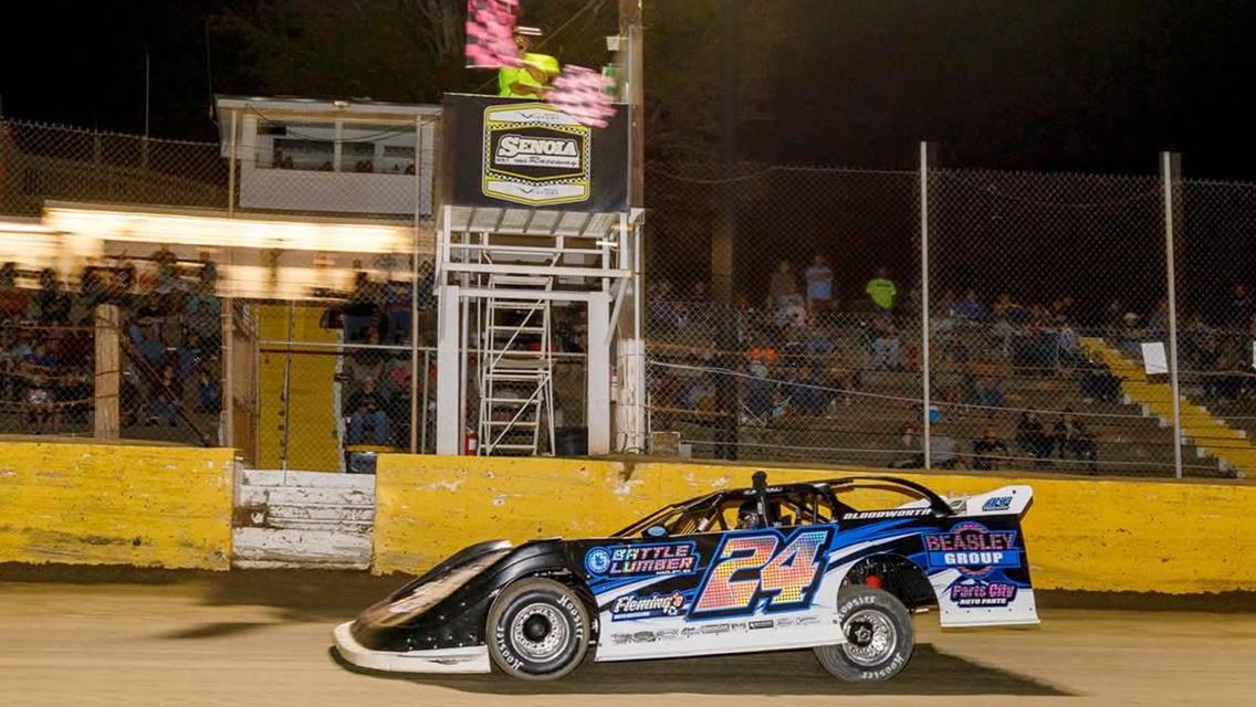 Austin Bloodworth captured a 602 Sportsman feature victory at Senoia Raceway on Saturday, October 4.