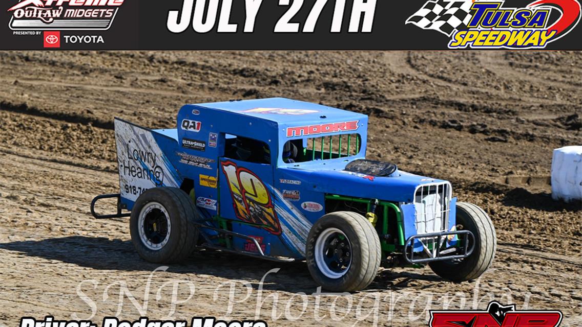 Rodger Moore is bringing the #12 Dwarf car to race on July 27th in front of a HUGE CROWD!!