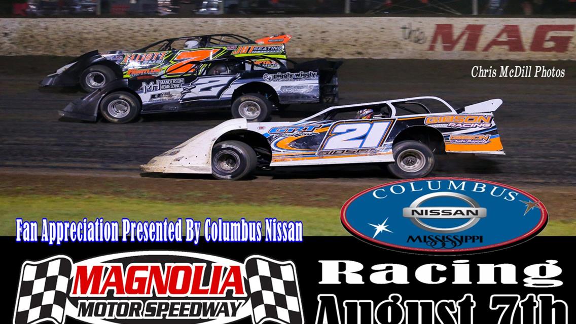 Magnolia Motor Speedway Hosts Fan Appreciation Night on August 7