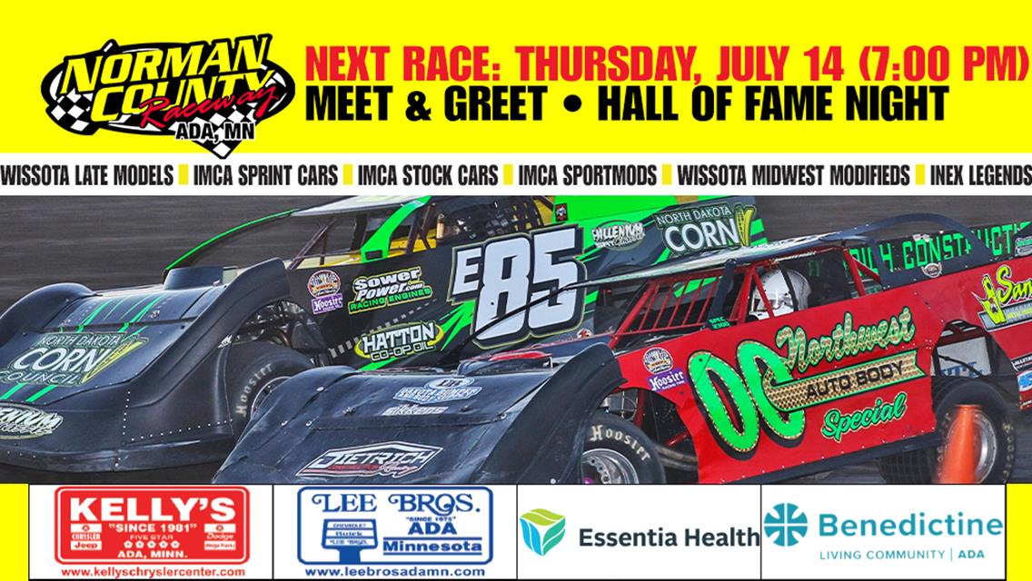 NEXT RACE: Thursday, July 14 – Meet &amp; Greet | Hall of Fame Night