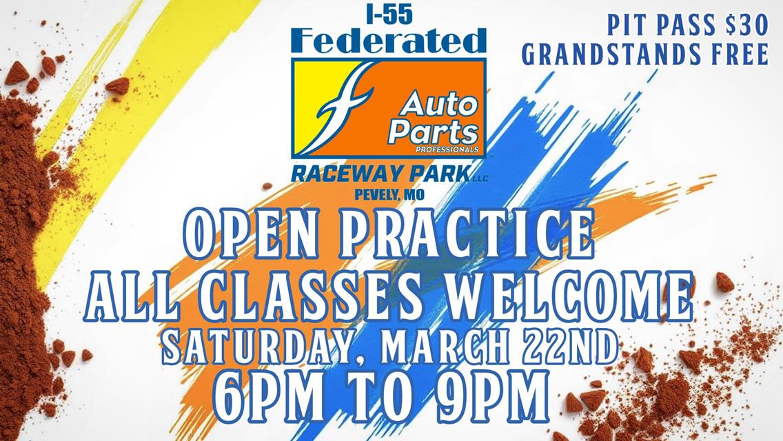 Open Practice Saturday, March 22nd - 6-9pm