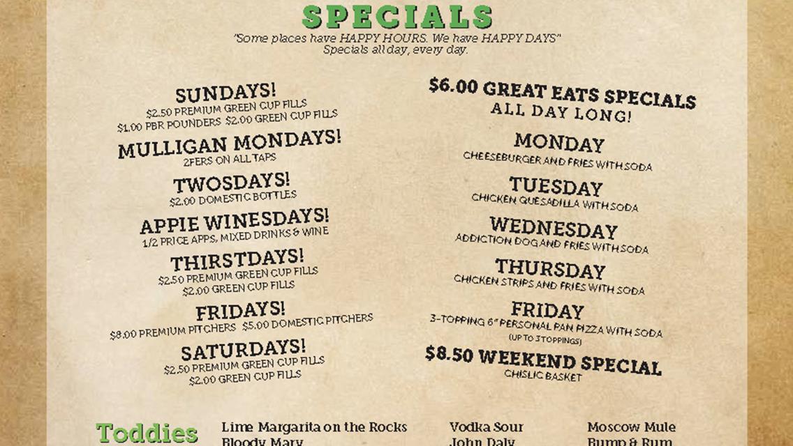 Golf Addiction Has A Brand New Menu!