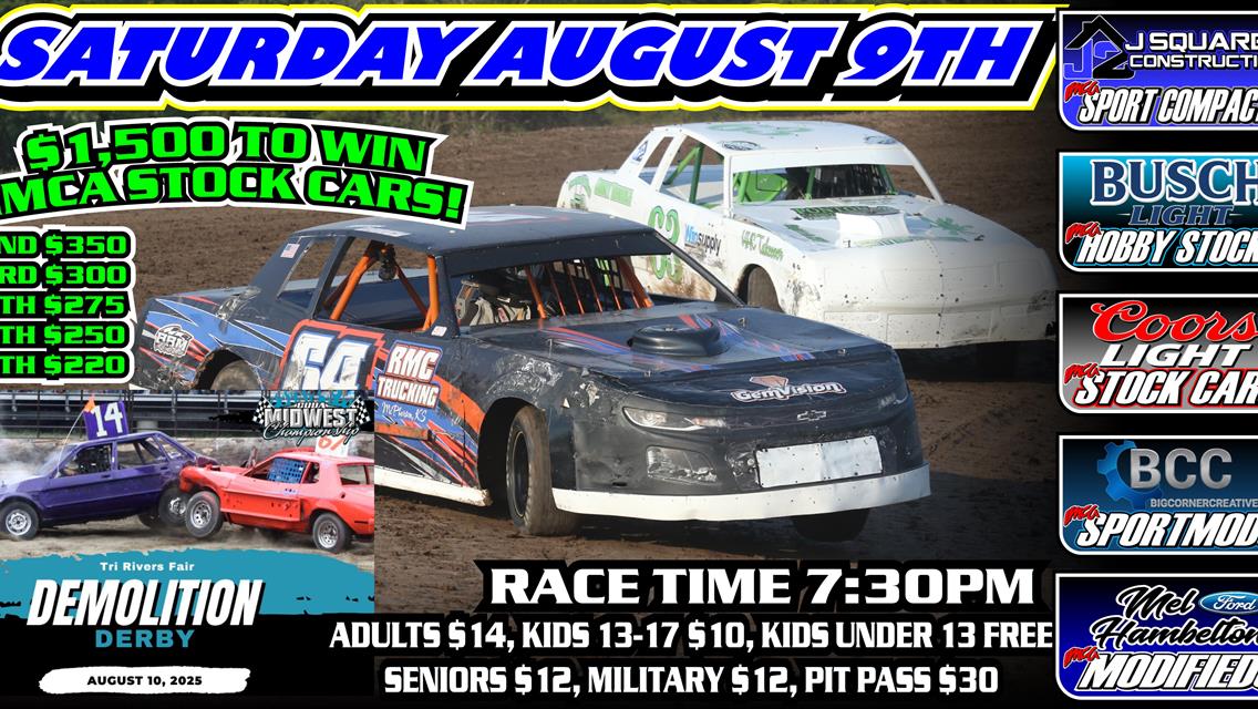 $1,500 to Win Stock Cars &amp; Demolition Derby This Weekend!