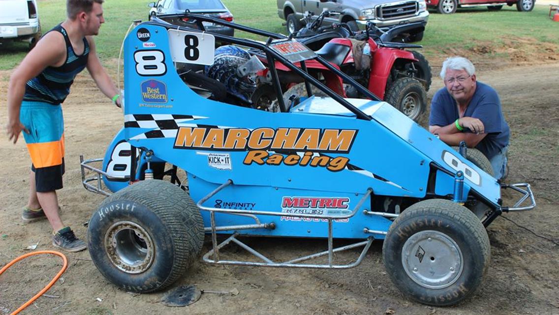 Josh Marcham wins the $1,000-to-win Quick Engineering preliminary night feature at SIR's 7th Annual IKE Honda Terry Sprague Memorial