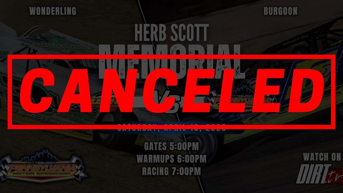 Herb Scott Memorial Canceled; Season Opener Moves to April 25