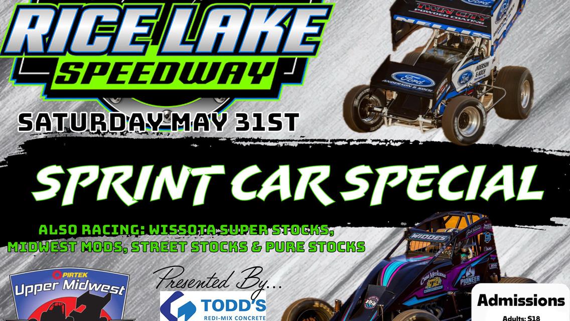 Sprint Car Special Up Next At Rice Lake Speedway