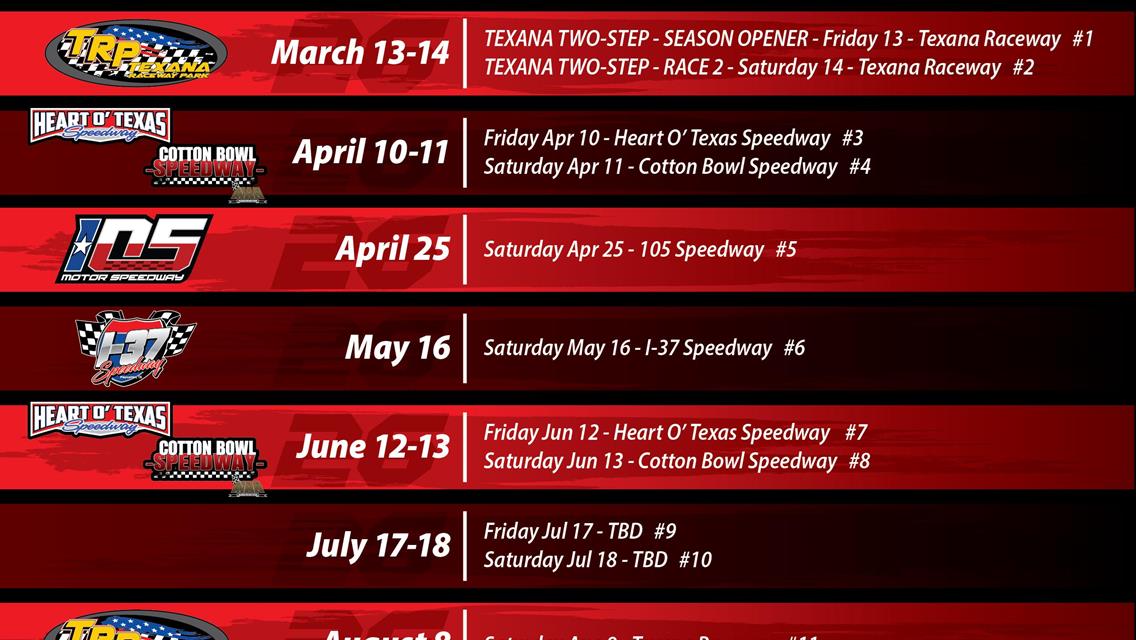 STIMS Announces 2026 Schedule Featuring 17 Races and Two Big Money Events