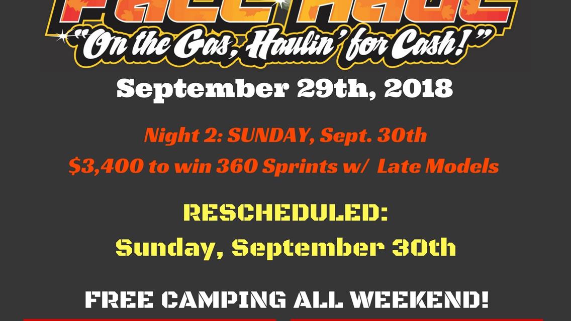 Night 2 of 360 Fall Haul Postponed Until Sunday