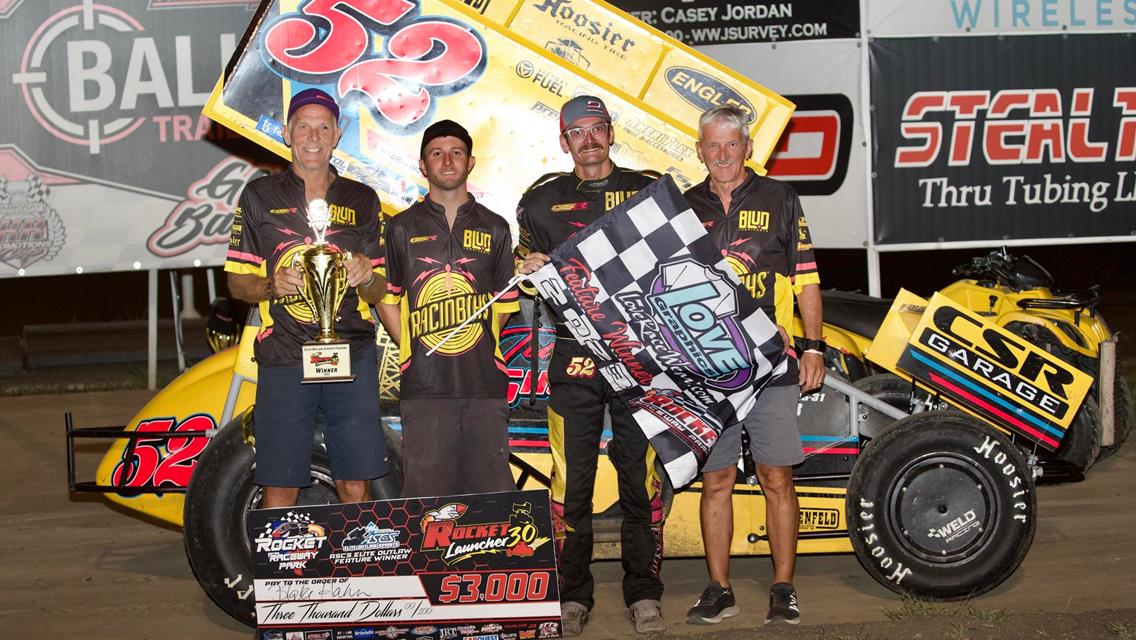 Hahn Holds On For ASCS Elite Outlaw Victory At Rocket Raceway Park!