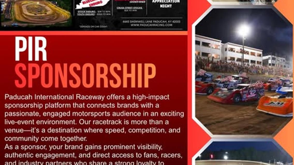 PIR Sponsorships Available for 2026
