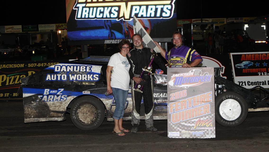 Beckendorf, Larson, Looft, Hollatz and Myott Score Wins During EMS Appreciation Night at Jackson Motorplex