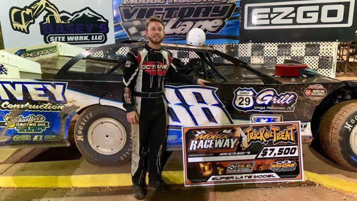 Trent Ivey wins Trick or Treat 40 at Modoc Raceway