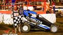 Chet Gerhke Gains Checkers in POWRi IMRA Victory at Macon Speedway