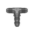 Flare Bulkhead Tee Fitting, -8 AN, Black