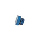 Aluminum Straight Thread Fitting Plug, Blue, -4 AN