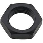 Bulkhead Fitting Nut, 8 AN, Aluminum, Black Anodized