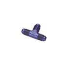 Aluminum Flare Tee Adapter Fitting, Blue, -4 AN