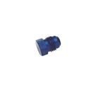 Aluminum Flare Fitting Plug, Blue, -6 AN