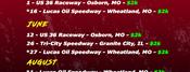 POWRi WAR Sprint League 2026 Schedule