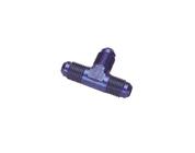 Aluminum Flare Tee Adapter Fitting, Blue, -12 AN