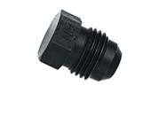 Aluminum Flare Fitting Plug, Black, -4 AN