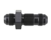 Straight Aluminum Bulkhead Flare Fitting, Black, -12