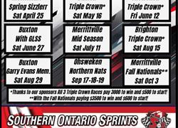 2026 SOUTHERN ONTARIO SPRINTS SCHEDULE REVEALED