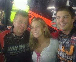 My dad and I with Mara whom I graduated with in 2008.