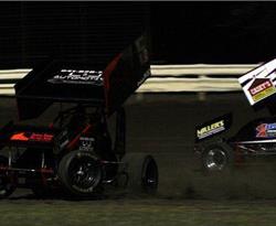 I started 4th in the heat race and was passing #2m Matt Moro for the lead when I spun out at Lee County Speedway.
