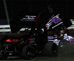 I started 4th in the heat race and was passing #2m Matt Moro for the lead when I spun out at Lee County Speedway.