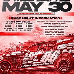 USRA B-MOD BATTLE SLATED FOR FRIDAY MAY 30TH