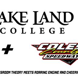 Coles County Speedway and Lake Land College announce a Multi-Year Partnership