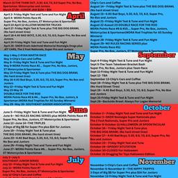 2026 Race Schedule Released