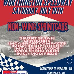 Western Iown Non-Winged Sprints AND Weekly Classes during United  Prairie  Bank Night  This Saturday