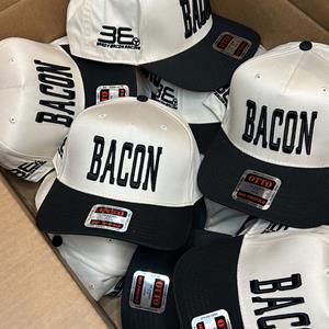 BACON Logo Neutral/Black Rope SnapBack 