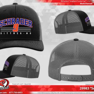 Schrader 9 Black Snapback