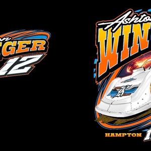 2025 Ashton Winger Blaze and Glory Black T-Shirt