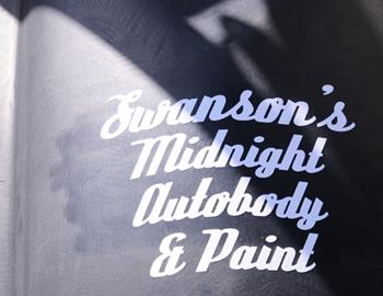 Thanks to Jakes dad proud owner of Swansons Midnight Autobody & Paint -- for hood repair & the mules new paint job